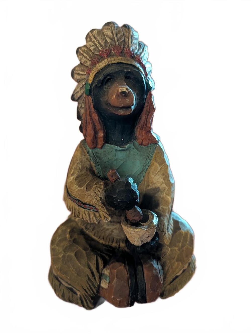 Resin Bear Figurine  grinding herbs